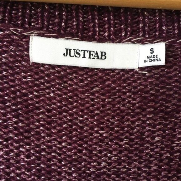 NWT JustFab Open Front Metallic Knit Sweater - Picture 7 of 8